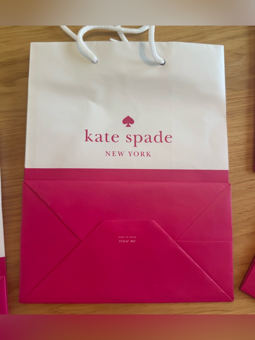 kate spade Pink and White Gift Bag & Box Set bridal shower party decor - Picture 9 of 16